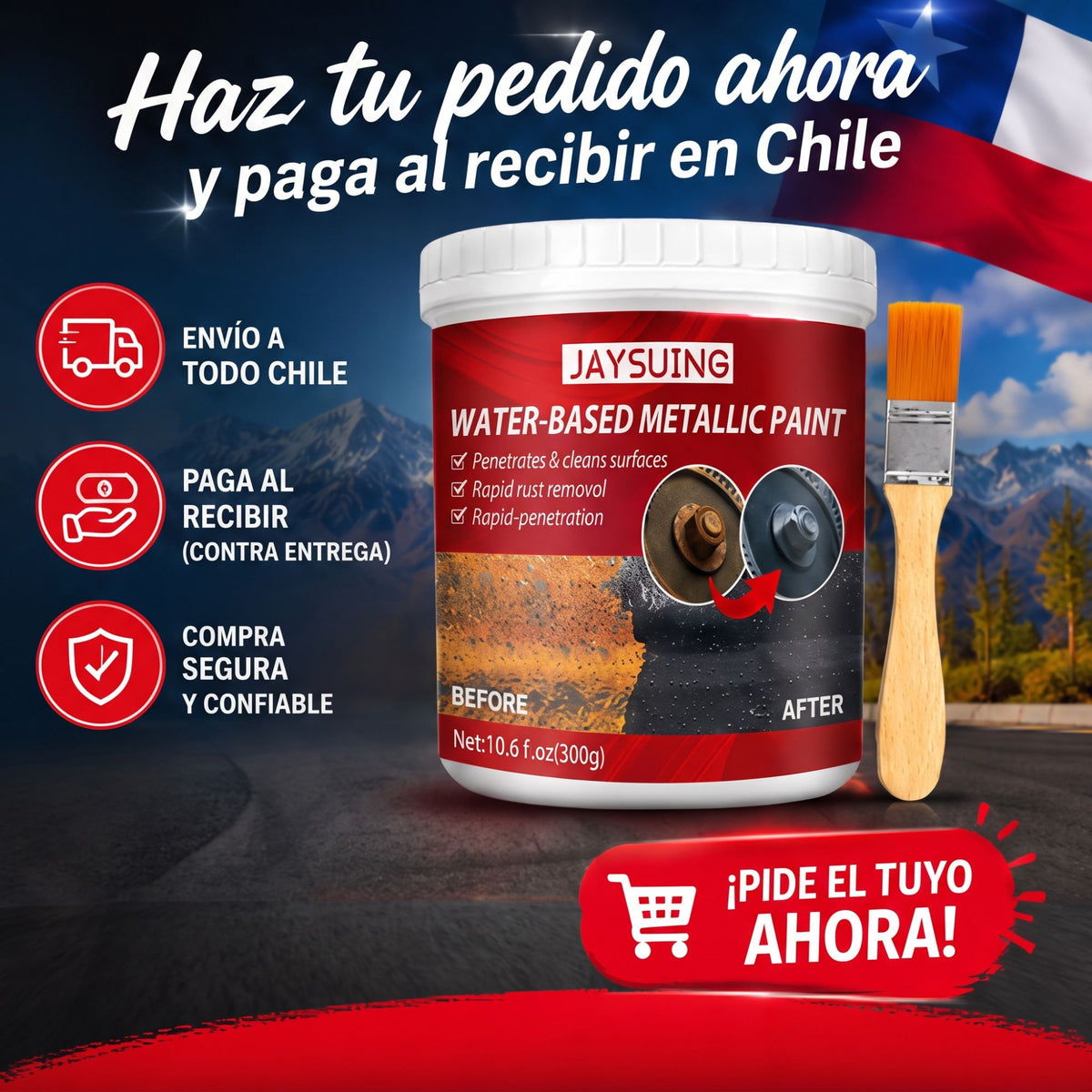Convertidor de óxido 300 g con brocha