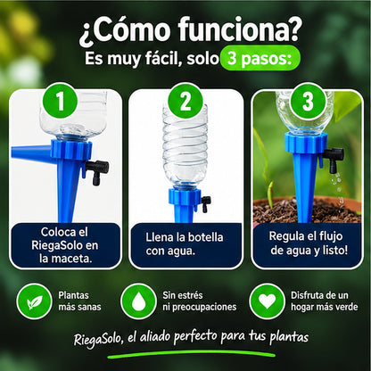 Cómo funciona RiegaSolo en 3 pasos